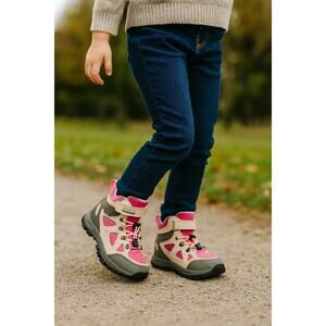 R CORD Kids Hiking Boots Waterproof Non-Slip Pink Gray Size 13 Outdoor Gorpcore